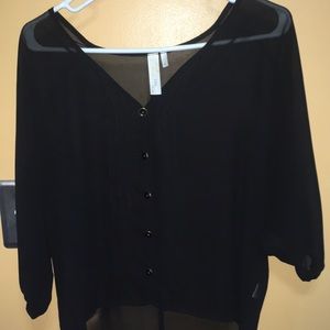 Black sheer tini lili shirt
